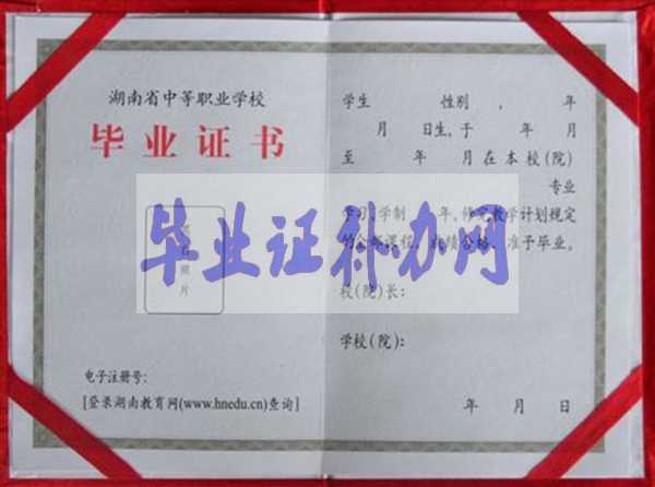 湖南省中專畢業證