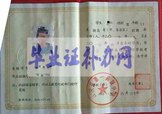 湖北省2005年高中畢業證